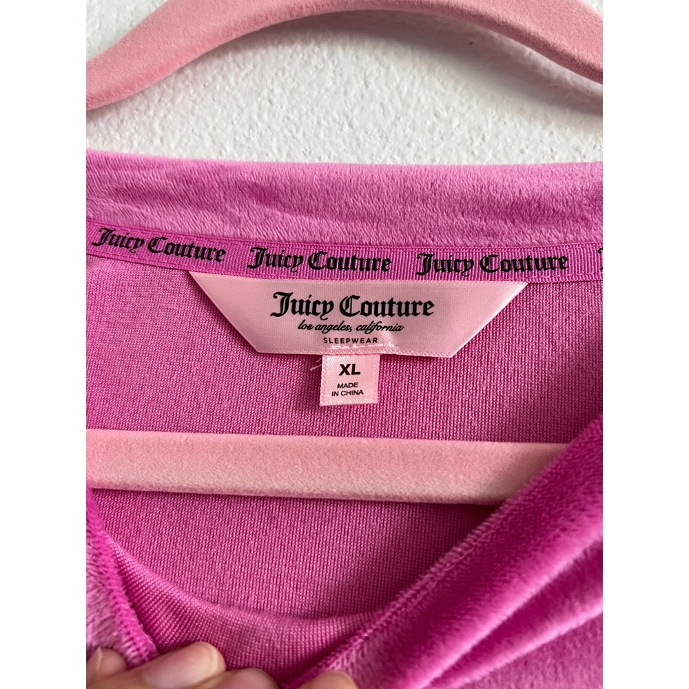 Juicy Couture Pink 3 Piece Sleepwear Lounge Set XL Playful Trashy-Chic McBling - Picture 2 of 8
